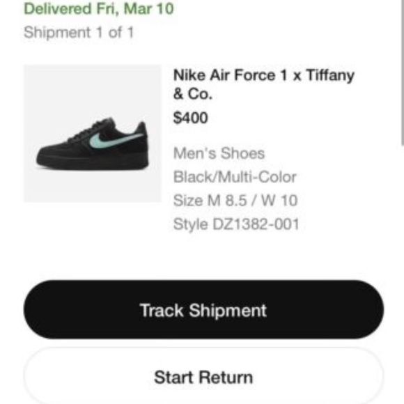 Tiffany blue Air Force 1’s